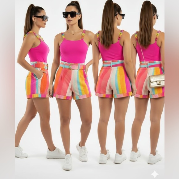 Paradice Chic Set for Women's Clothing Lightweight Outfit with Top and Short, - Picture 6 of 16